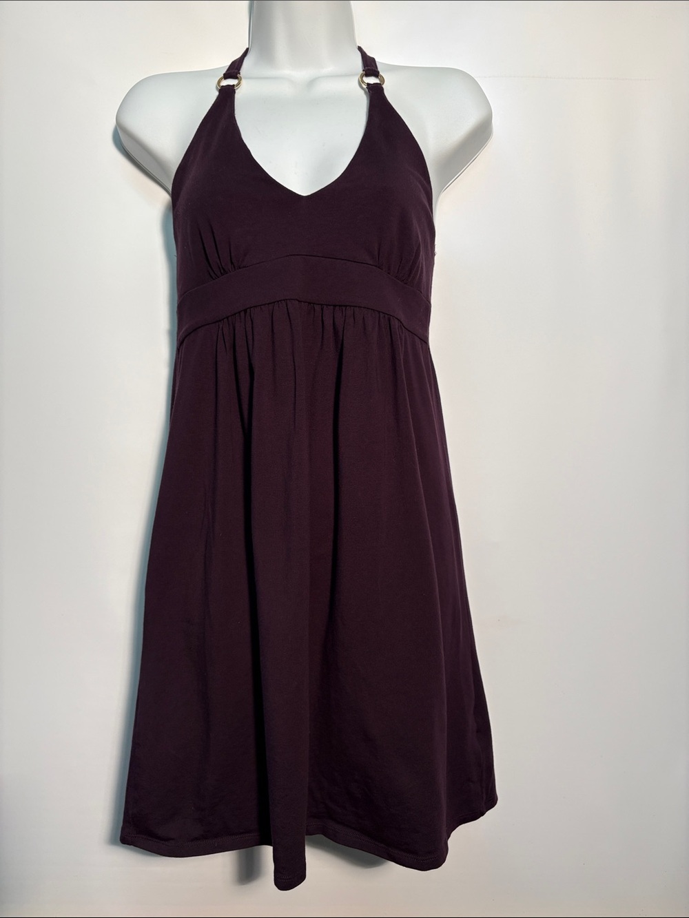 Victoria's Secret Plum Halter Empire-Waist Mini Dress